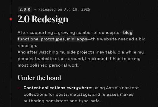 Personal Changelog cover